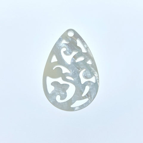 Leaf Beads White Mother of Pearl WM-0067