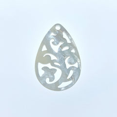 Leaf Beads White Mother of Pearl WM-0067