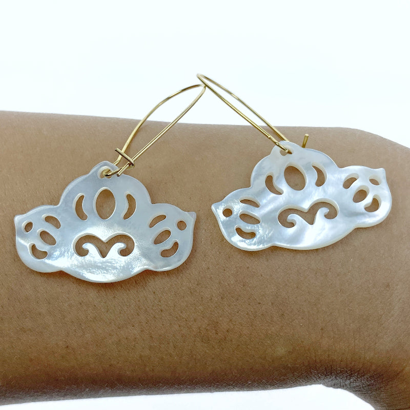 Lotus Leaf Beads Mother of Pearl WM-0088