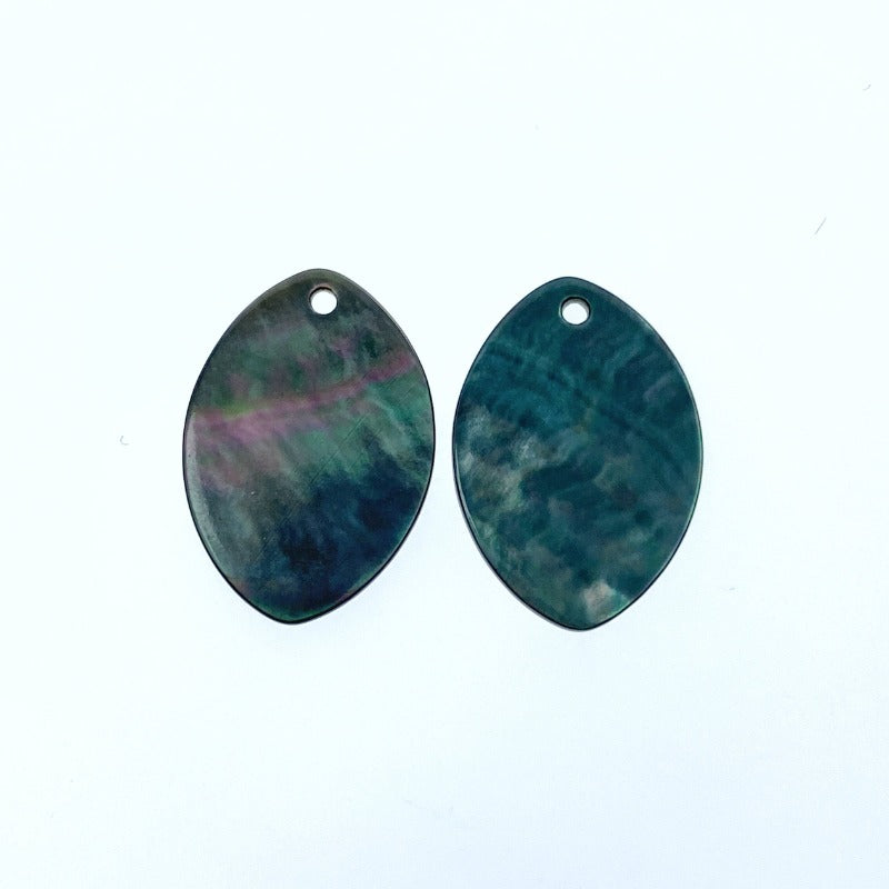 Marquise Beads Black Mother Of Pearl 20mm DIY Earring Charms BM-0103