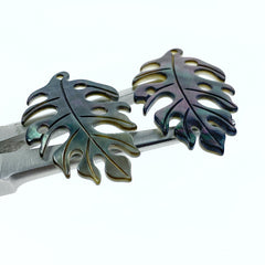 Monstera Leaf Beads Black Mother Of Pearl BM-0005