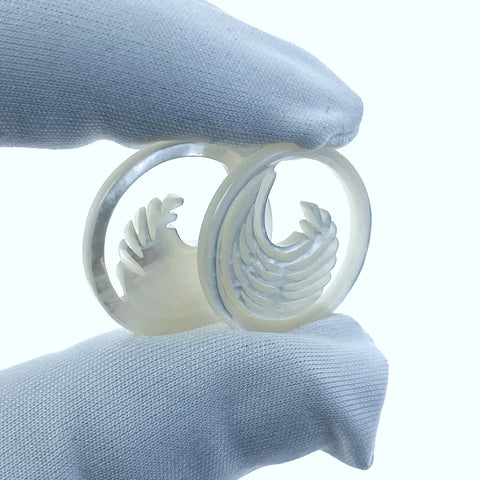 Wing Beads White Mother Of Pearl WM-0134