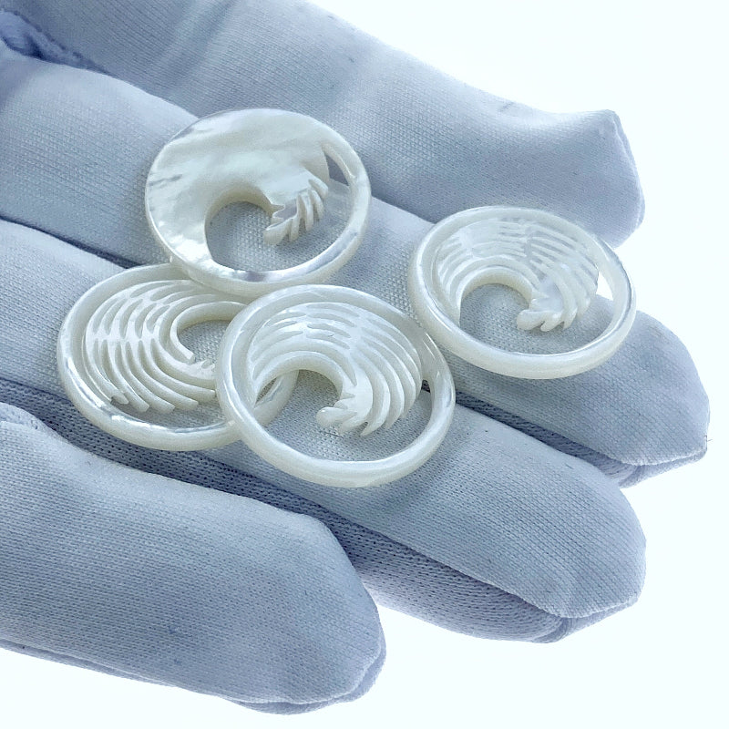 Wing Beads White Mother Of Pearl WM-0134