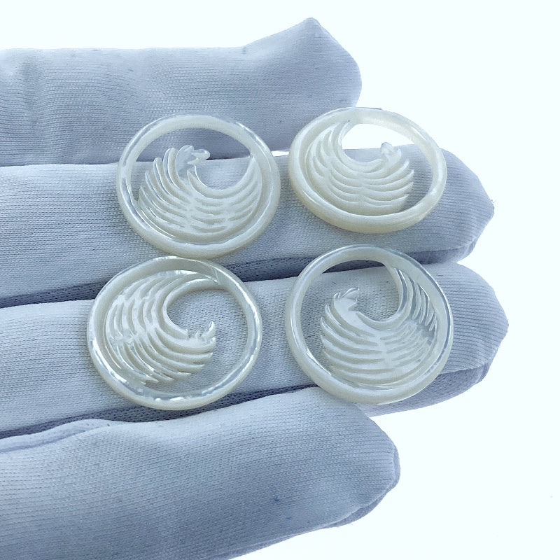 Wing Beads White Mother Of Pearl WM-0134