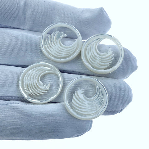 Wing Beads White Mother Of Pearl WM-0134