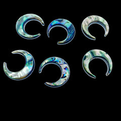 2pc 20mm Abalone Shell Crescent Moon Beads For DIY Earrings Jewelry Minimalistic Design AB-0005