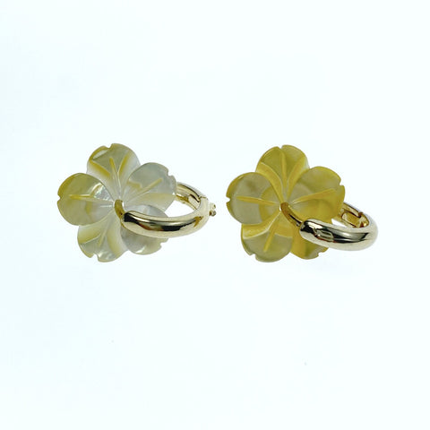 Buy Hibiscus Flower Beads Yellow Mother Of Pearl Beadsy.com