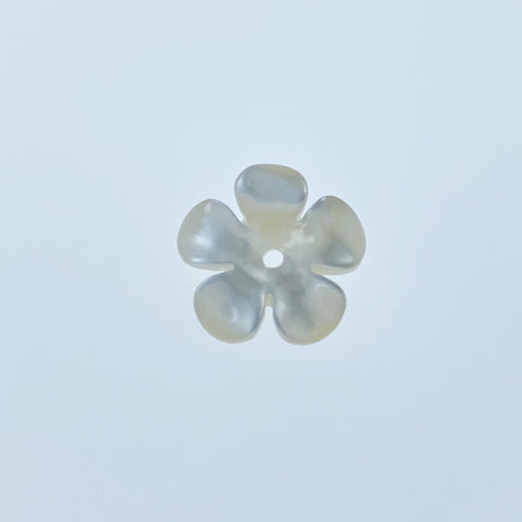 10pc Mother Of Pearl Flower Beads Charms 12mm Hand Carved For DIY Bridal Jewelry Earring Making Bridesmaids Hand Made Minimalistic WM-0182