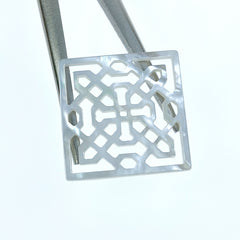 filigree square mother of pearl beads WM-0149-4